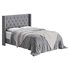 Fabric Low Profile Double Bed Frame with Nail Snaps - Thumbnail 7