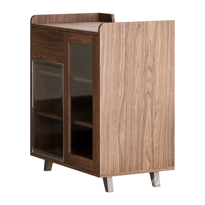 Asian Brown Wood Sideboard - Image 8