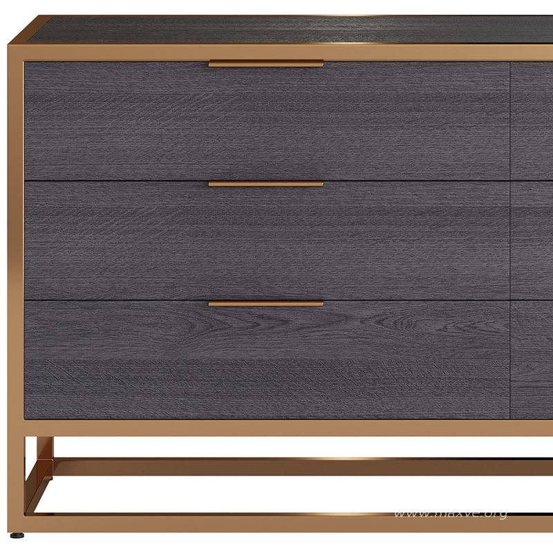 Oxford Black 6-Drawer Dresser - Image 7