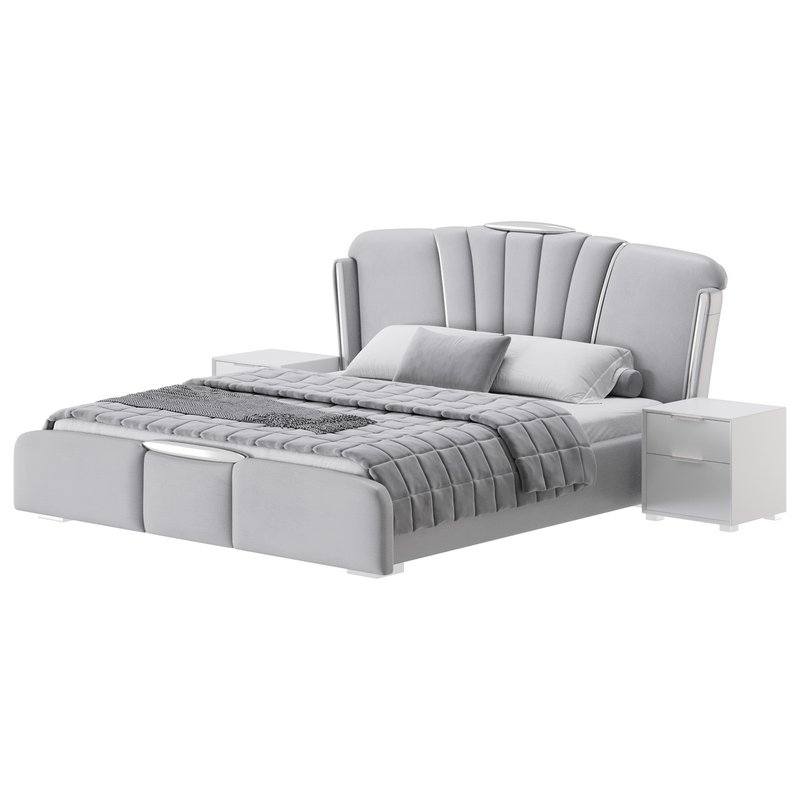 Grey Modern Bed - Image 7