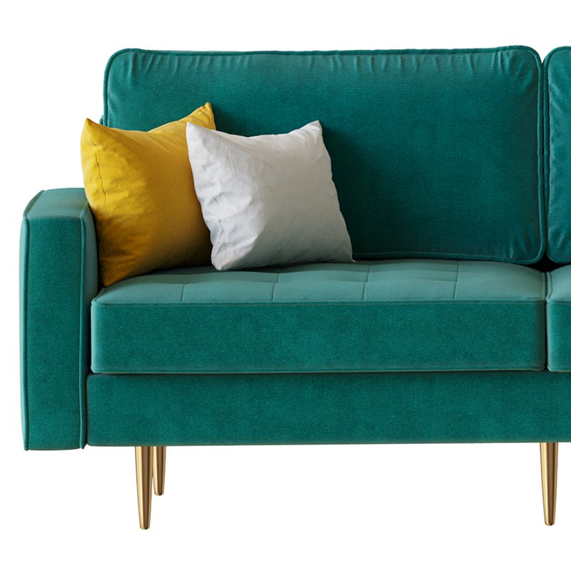 Velvet Fabric Sofa Couch - Image 7