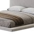 Cesar Suede Fabric Contemporary Minimalist Bed - Thumbnail 7