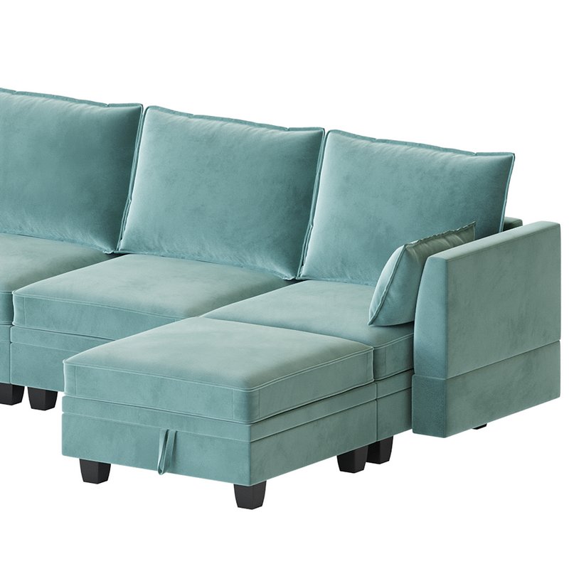 Sectional Sofa Convertible Sofa Bed - Image 7