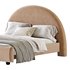 Desirae Flannelette Round Shaped Headboard Bed Frame King - Thumbnail 8