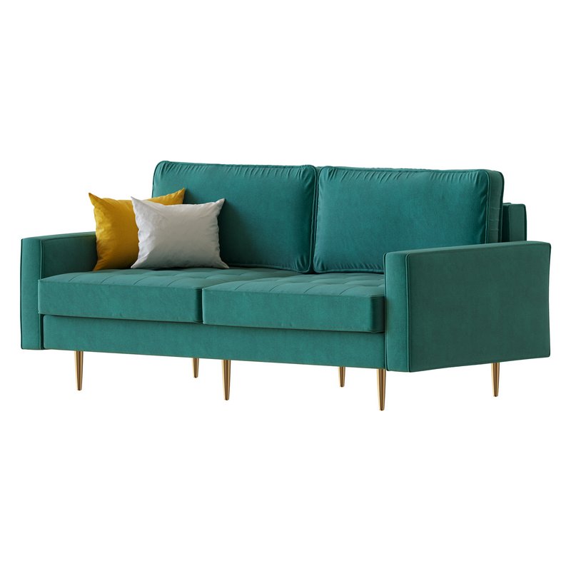 Velvet Fabric Sofa Couch - Image 8