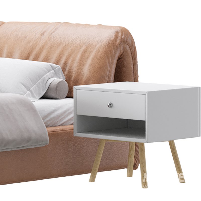 Brown Genuine Leather Bed - Image 3