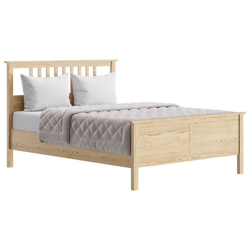HEMNES Bed frame dark gray stained - Image 8