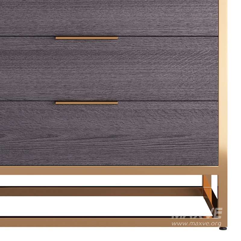 Oxford Black 6-Drawer Dresser - Image 8