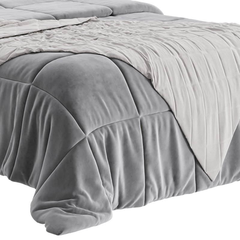 Fabric Low Profile Double Bed Frame with Nail Snaps - Image 9