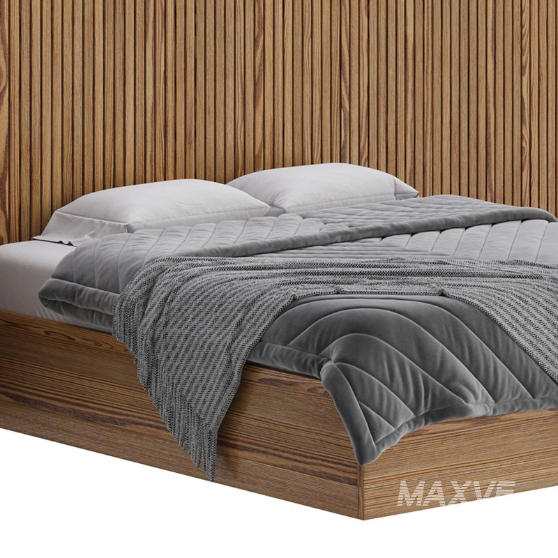 Batten White Oak King Plinth-Base Storage bed - Image 9