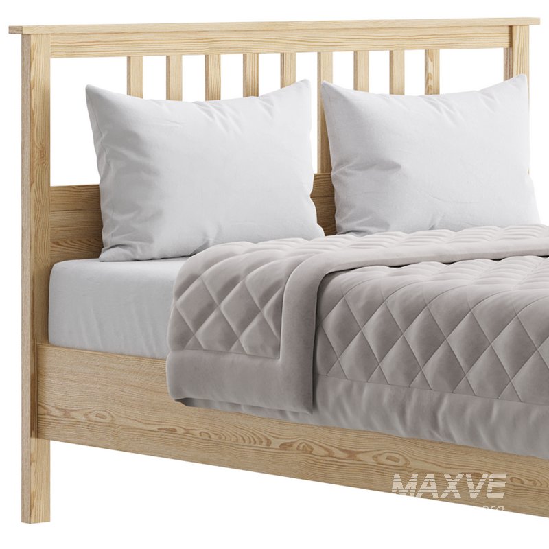 HEMNES Bed frame dark gray stained - Image 9