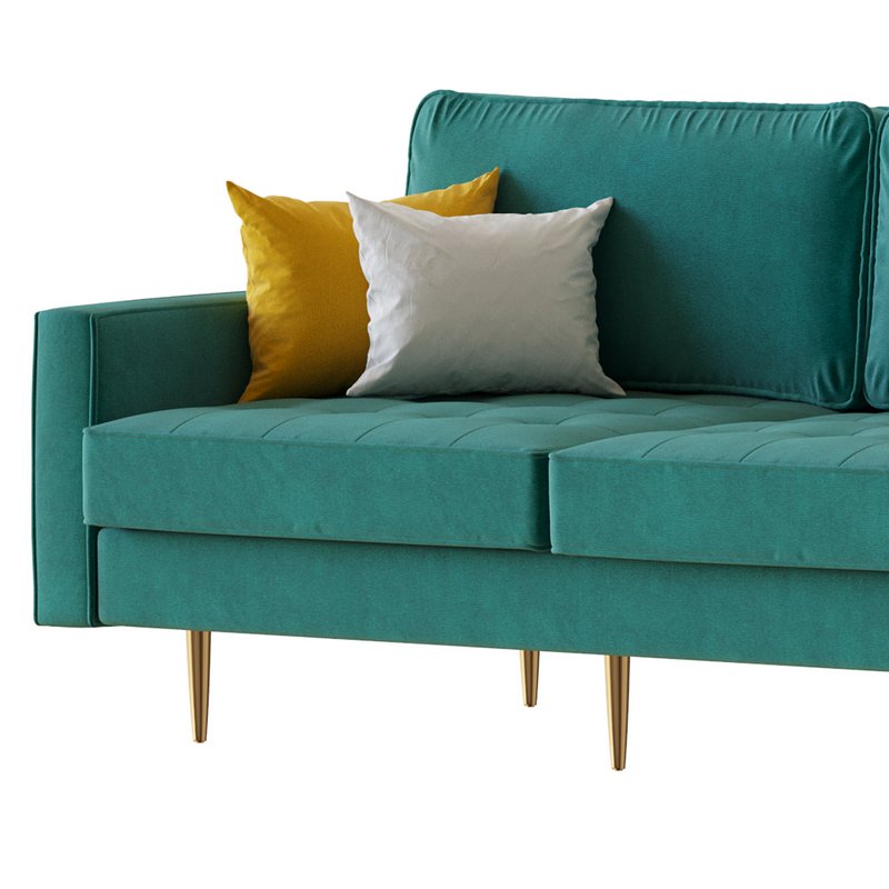 Velvet Fabric Sofa Couch - Image 9