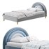 Rainbow Kids Velvet Finish Bed - Thumbnail 8