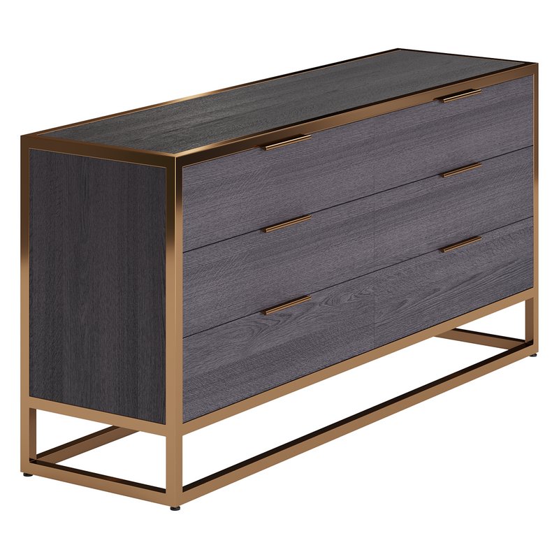 Oxford Black 6-Drawer Dresser - Image 9