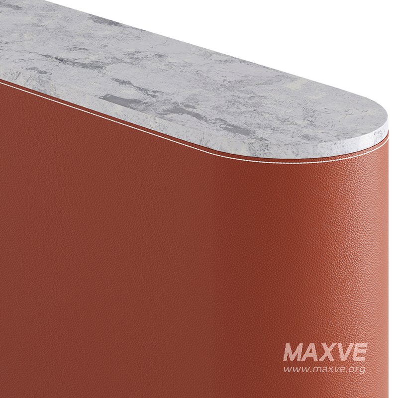 Modern Metal Sideboard Credenza with Three Drawers Narrow Size - Image 9