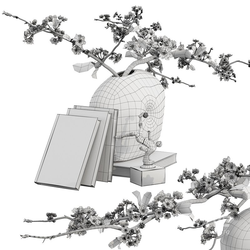 Decorative set with cherry branch - Image 4