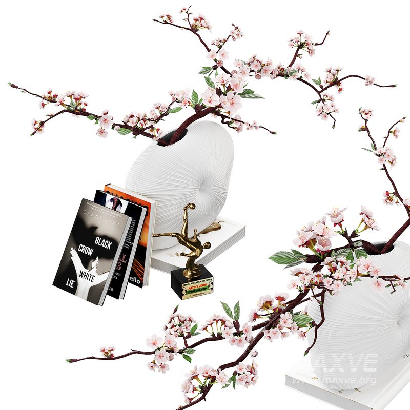Decorative set with cherry branch - Image 3