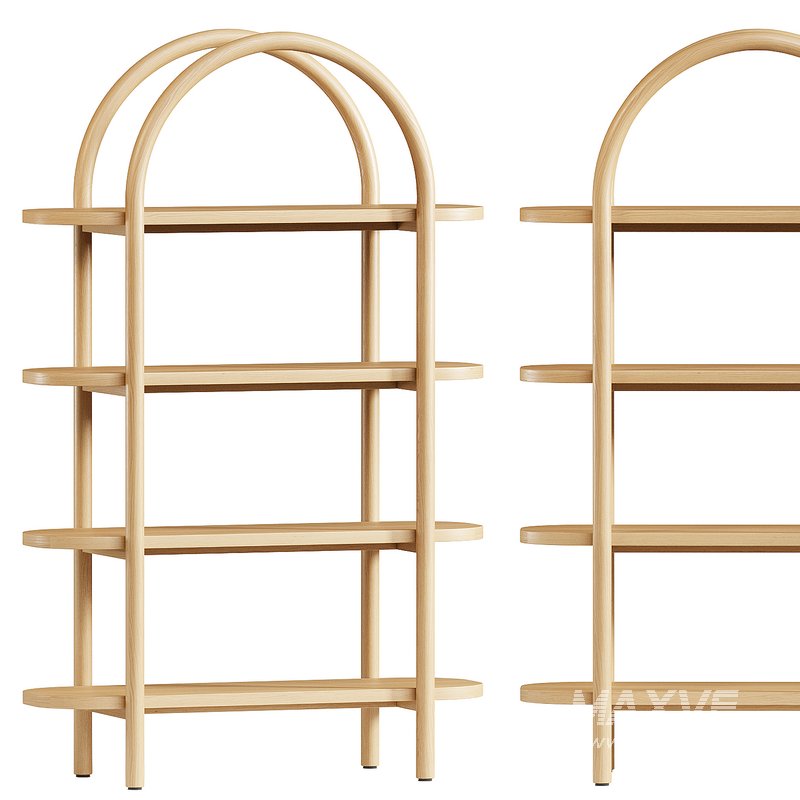 Canyon Natural Wood Tall 4-Shelf Bookcase by Leanne Ford - Image 1