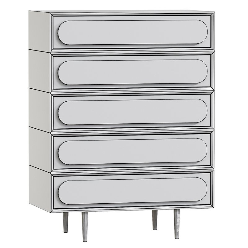 Olga 5 drawer chest of drawers in acacia wood Tikamoon - Image 3