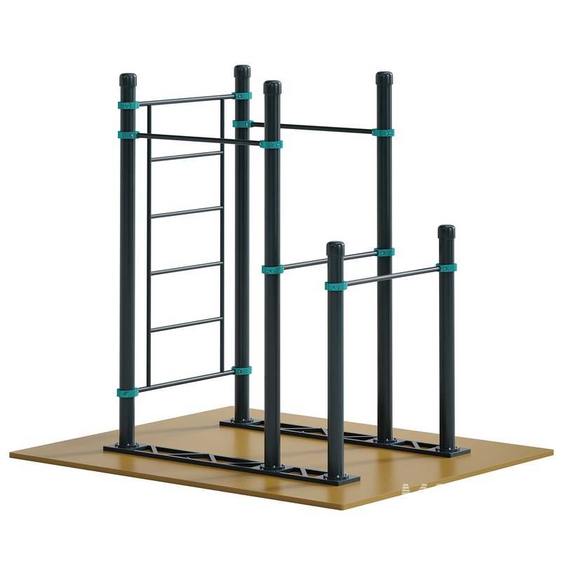 Swedish wall 2 horizontal bars and bars Revda by Kenguru - Image 1