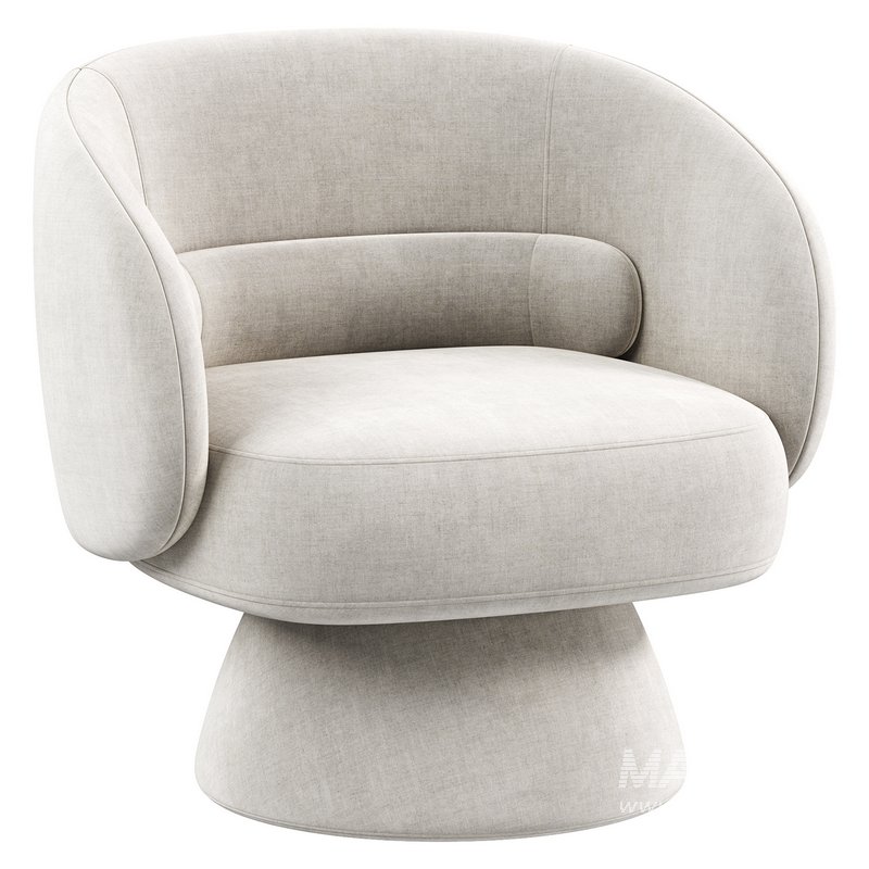 Saboor Upholstered Swivel Barrel Chair - Image 2