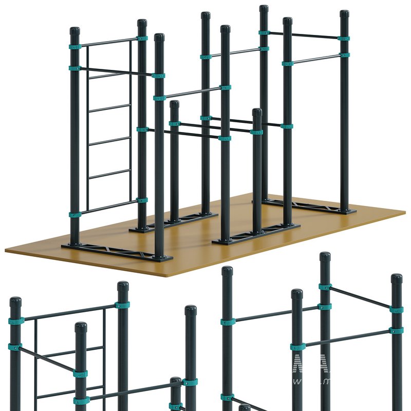 Swedish wall 5 horizontal bars and double bars Inuvik by Kenguru - Image 2