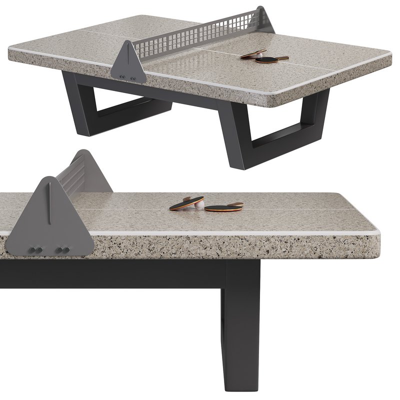 Outdoor tennis table made of natural concrete by Impuls ks - Image 2