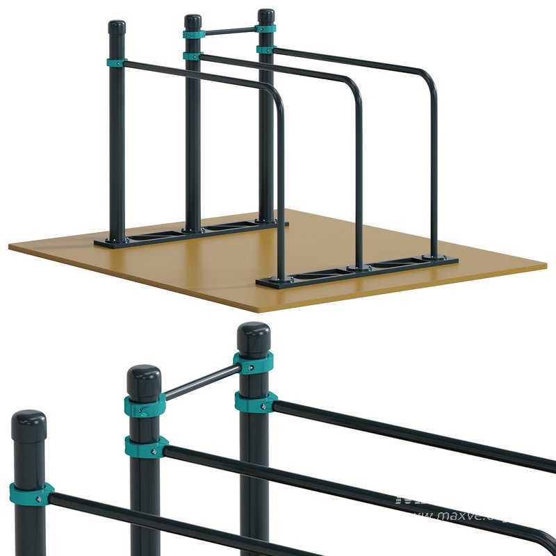 Double Curved Gym Bars by Kenguru - Image 1