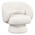 Saboor Upholstered Swivel Barrel Chair - Thumbnail 4