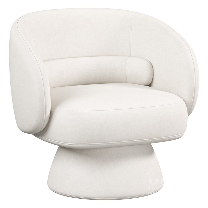 Saboor Upholstered Swivel Barrel Chair - Image 4