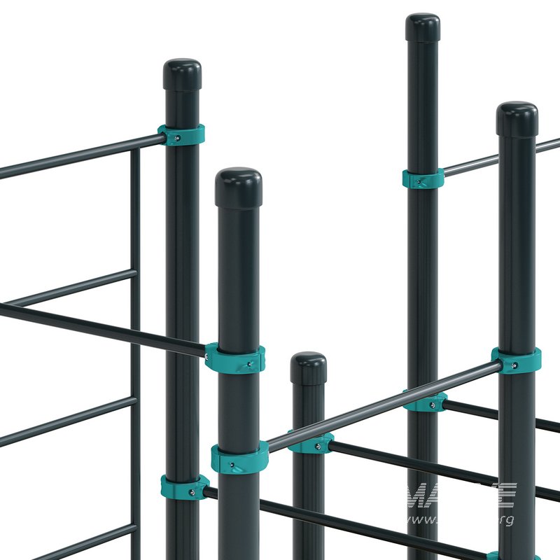 Swedish wall 5 horizontal bars and double bars Inuvik by Kenguru - Image 4