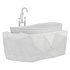 Diamond Bathtub White, White Marble - Thumbnail 4