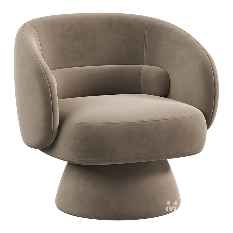 Saboor Upholstered Swivel Barrel Chair - Image 5