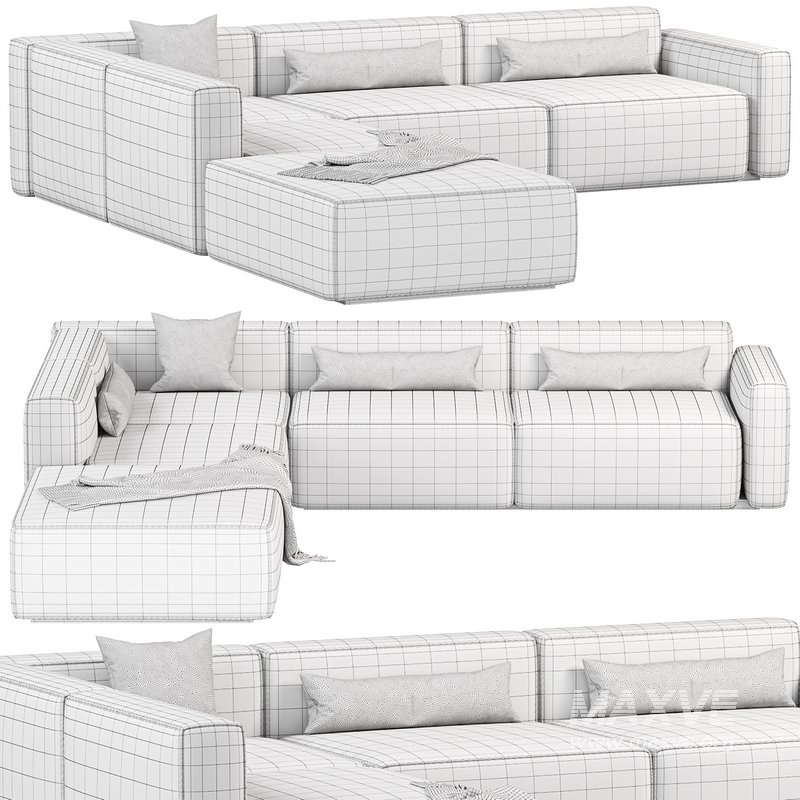 Mix Modular 5 Piece Sectional Sofa - Image 4