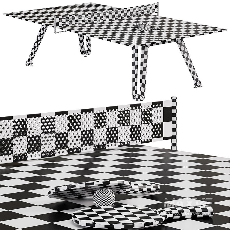 Lungolinea Wood Tennis table by Impatia - Image 6