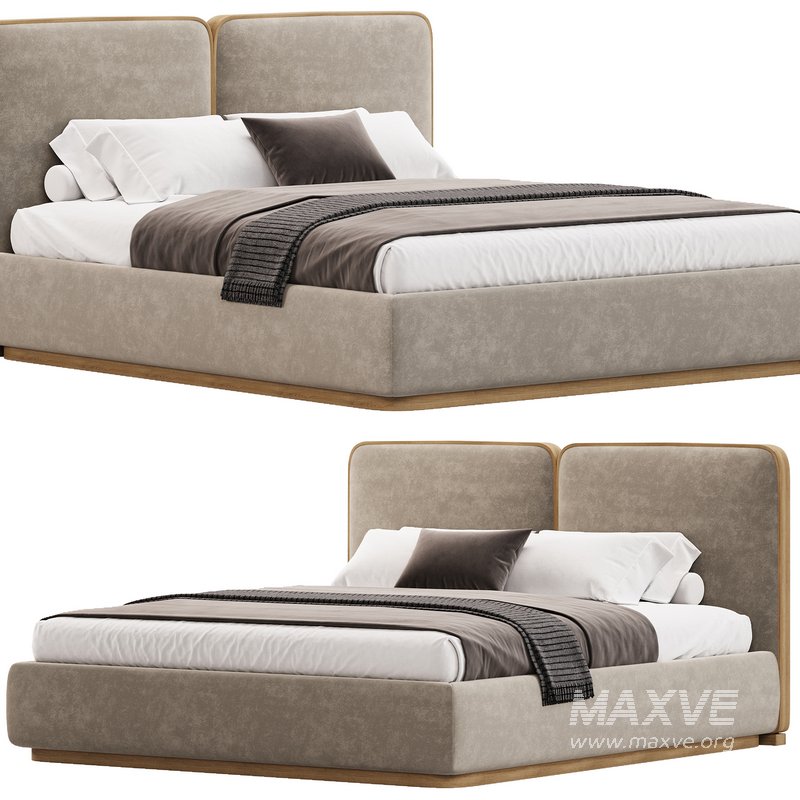 Gem Upholstered King Queen Bed - Image 1