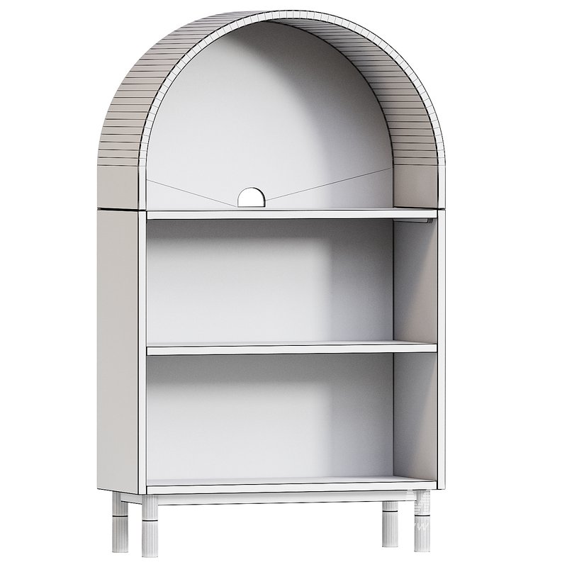 Aksel Wood Arched Bookcase - Image 2