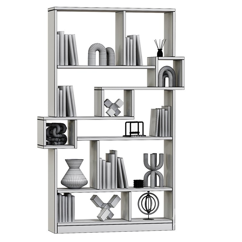 Andree Bookcase with Accent Shelves - Image 2