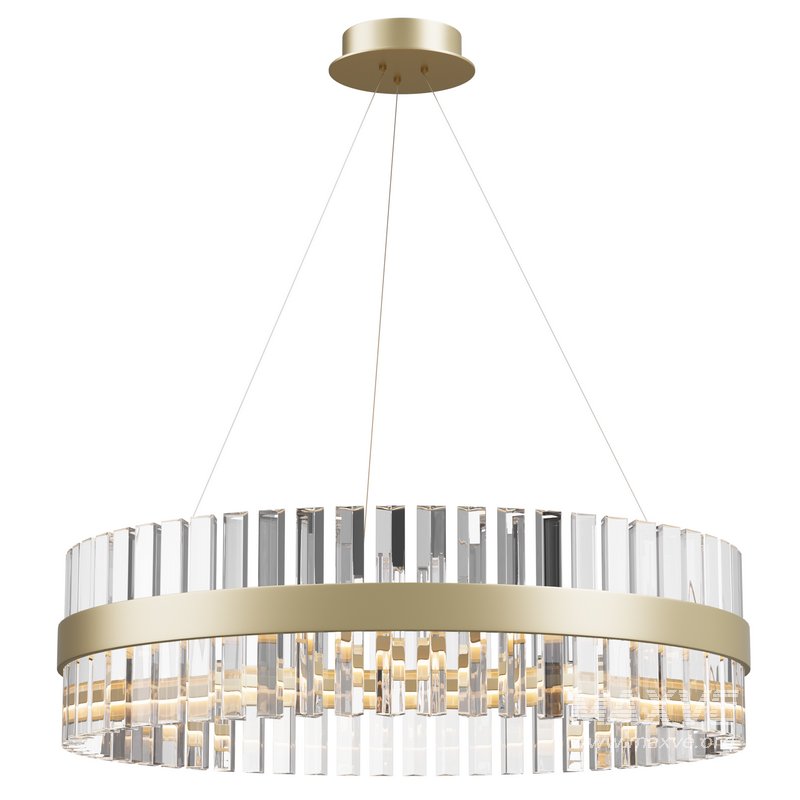 ALLIE MULTI TIERED CASCADING GOLD CRYSTAL CHANDELIER - Image 1