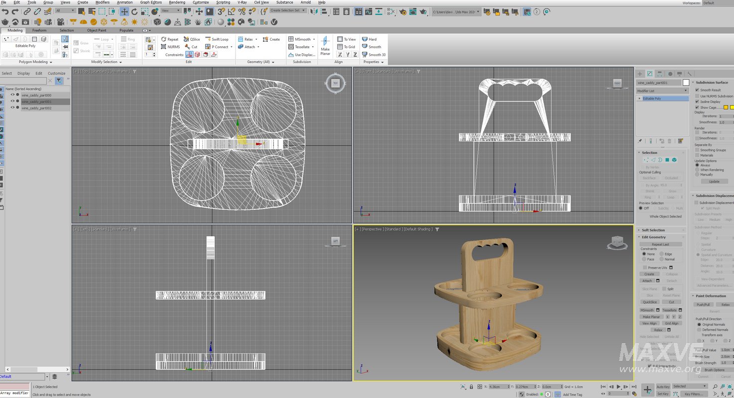 Wooden Wine Caddy - Image 2
