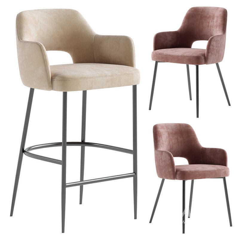 Brandi bar stool & Brandi armchair - Image 1