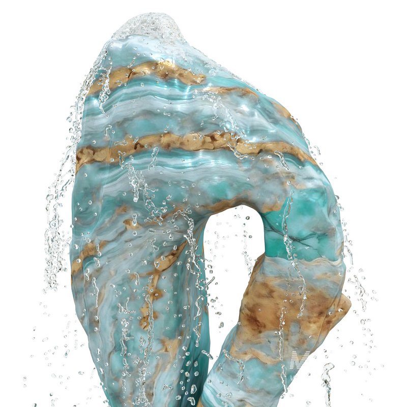 Argentine Aquamarine Onyx Stone Fountain - Image 2