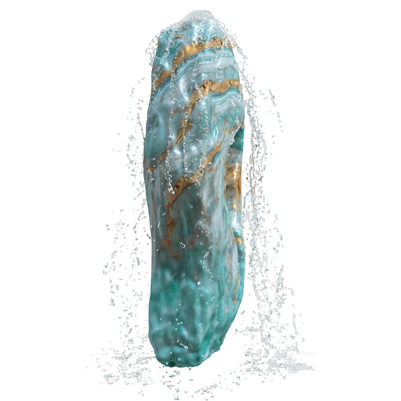 Argentine Aquamarine Onyx Stone Fountain - Image 3