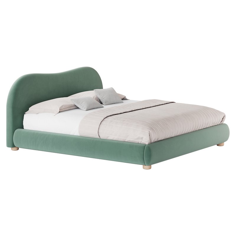 DIANA WHITE BOUCLE QUEEN BED BY ROSS CASSIDY - Image 9