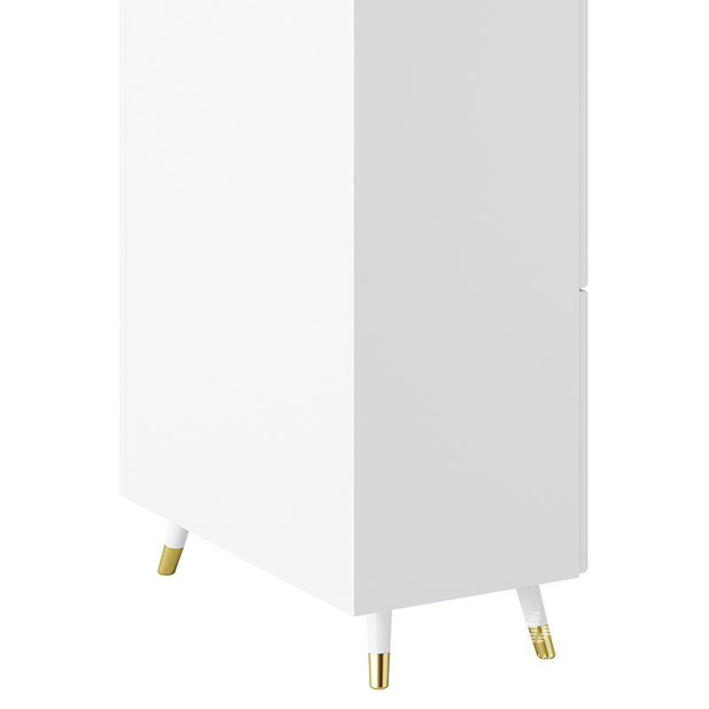 Cabinet Included White Closed Back Wooden Standard Bookcase 3 - Image 10