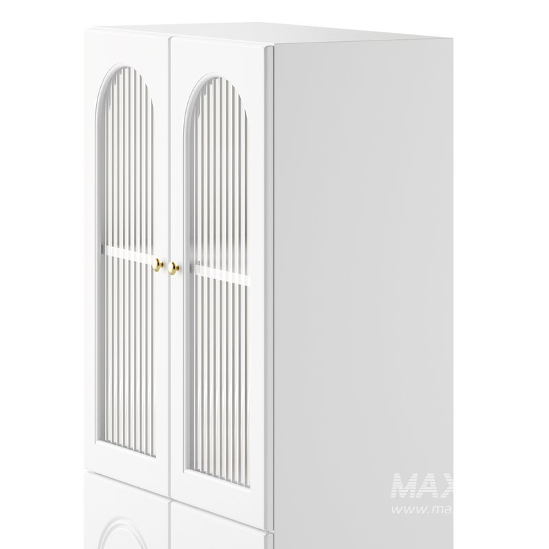 Cabinet Included White Closed Back Wooden Standard Bookcase - Image 10