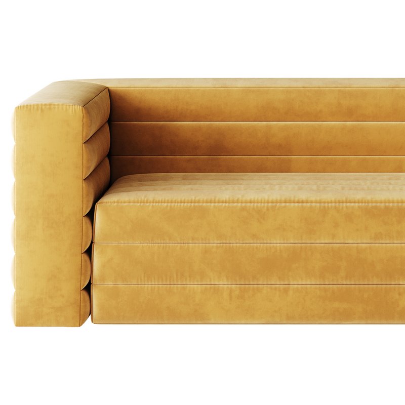 CAMEL VELVET SOFA - Image 10