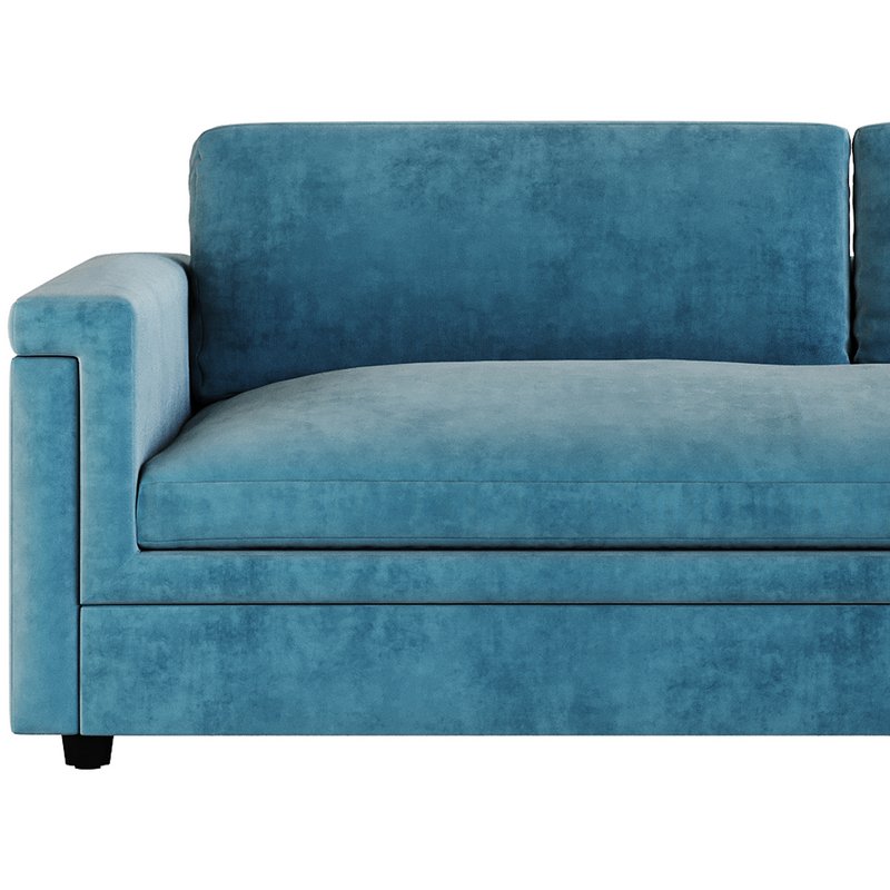 CEVA LIGHT BLUE PERFORMANCE VELVET SLEEPER SOFA - Image 12