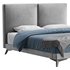Clara White Suede Fabric Modern Bed - Thumbnail 11