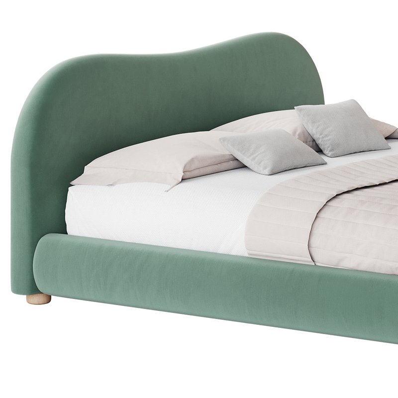 DIANA WHITE BOUCLE QUEEN BED BY ROSS CASSIDY - Image 10